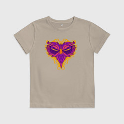Футболка хлопковая детская Violet owl, цвет: миндальный