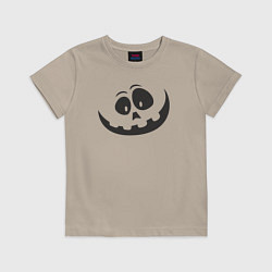 Футболка хлопковая детская Halloween smile, цвет: миндальный