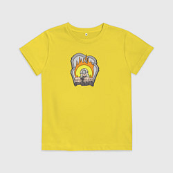 Футболка хлопковая детская Fire keeper, цвет: желтый