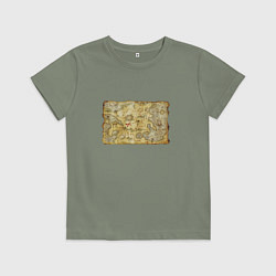 Футболка хлопковая детская Карта сокровищ жен - для пары, цвет: авокадо