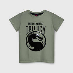 Футболка хлопковая детская Mortal kombat trilogy, цвет: авокадо
