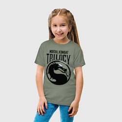 Футболка хлопковая детская Mortal kombat trilogy, цвет: авокадо — фото 2