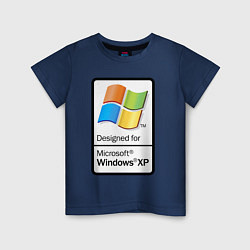 Футболка хлопковая детская Предназначен для xp, цвет: тёмно-синий