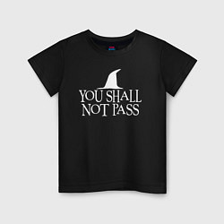 Футболка хлопковая детская You shall not pass Властелин колец, цвет: черный