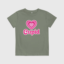 Футболка хлопковая детская Амур, цвет: авокадо