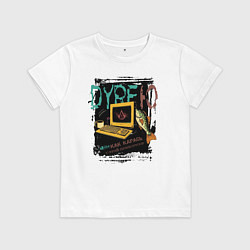 Футболка хлопковая детская Ассасинс криид шадоу, цвет: белый