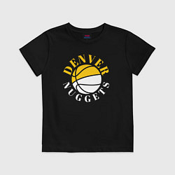 Футболка хлопковая детская Denver Nuggets sport, цвет: черный