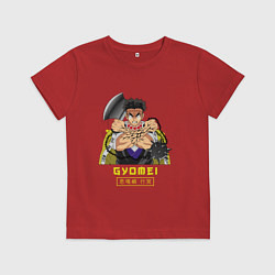Футболка хлопковая детская Клинок рассекающий демонов Гёмей Химеджима, цвет: красный