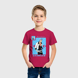 Футболка хлопковая детская Блич Grimmjow, цвет: маджента — фото 2