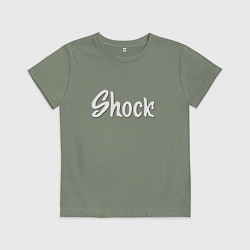 Футболка хлопковая детская Shock, цвет: авокадо