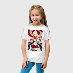 Футболка хлопковая детская Марин Китагава косплей Azur Lane, цвет: белый — фото 2