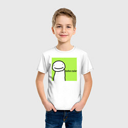 Футболка хлопковая детская Dream boohoo cracker Minecraft, цвет: белый — фото 2