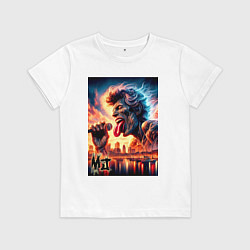 Футболка хлопковая детская Mick Jagger - legend, цвет: белый