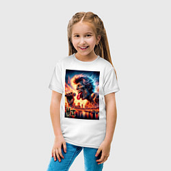 Футболка хлопковая детская Mick Jagger - legend, цвет: белый — фото 2