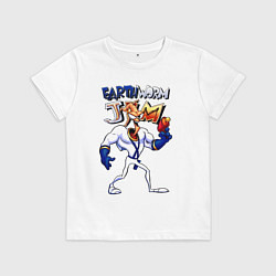 Футболка хлопковая детская Sega Jim, цвет: белый