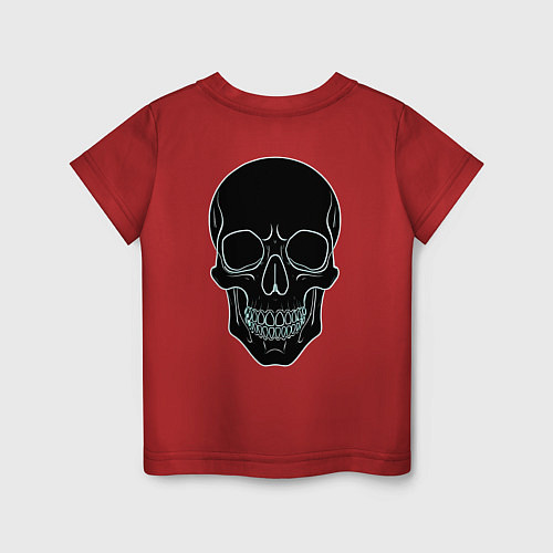 Детская футболка Skull black / Красный – фото 2