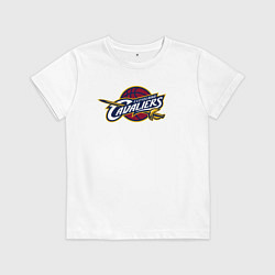 Футболка хлопковая детская Cleveland Cavaliers, цвет: белый
