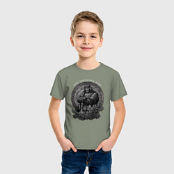 Футболка хлопковая детская Воин живёт вечно, цвет: авокадо — фото 2