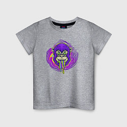 Футболка хлопковая детская Purple monkey, цвет: меланж