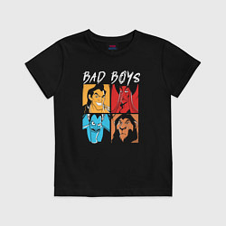 Футболка хлопковая детская Bad boys, цвет: черный