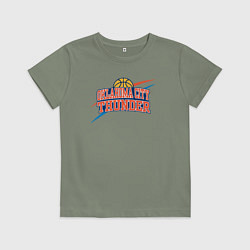 Футболка хлопковая детская NBA Oklahoma, цвет: авокадо