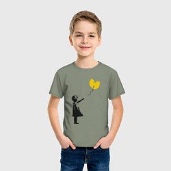 Футболка хлопковая детская Wu-Tang Banksy, цвет: авокадо — фото 2