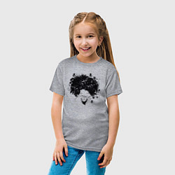 Футболка хлопковая детская Spring girl, цвет: меланж — фото 2