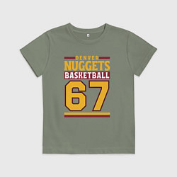 Футболка хлопковая детская Nuggets 67, цвет: авокадо