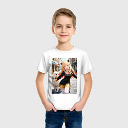 Футболка хлопковая детская Марин Китагава косплей Ани Форджер, цвет: белый — фото 2