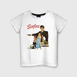 Футболка хлопковая детская Scarface: Герои фильма, цвет: белый