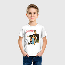 Футболка хлопковая детская Scarface: Герои фильма, цвет: белый — фото 2