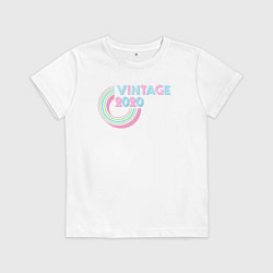 Футболка хлопковая детская Винтаж 2020, цвет: белый