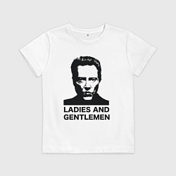 Футболка хлопковая детская Кристофер Уокен, цвет: белый