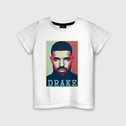 Футболка хлопковая детская Drake, цвет: белый