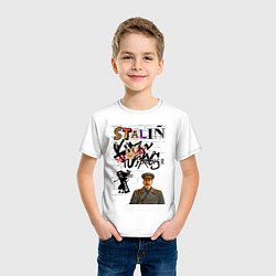 Футболка хлопковая детская Stalin граффити, цвет: белый — фото 2