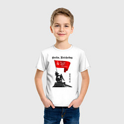 Футболка хлопковая детская Знамя победы на рейхстаге, цвет: белый — фото 2
