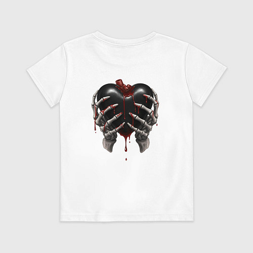 Детская футболка Goth heart - Хэллоуин / Белый – фото 2