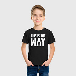 Футболка хлопковая детская This is the way Mandalorian, цвет: черный — фото 2