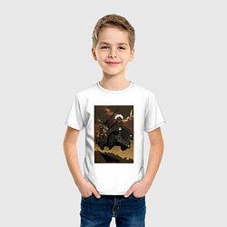 Футболка хлопковая детская Римское багги, цвет: белый — фото 2