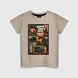 Футболка хлопковая детская GTA: Moscow 1940, цвет: миндальный