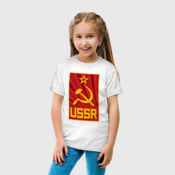 Футболка хлопковая детская USSR style, цвет: белый — фото 2
