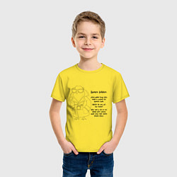 Футболка хлопковая детская Шпиониро Голубиро Black, цвет: желтый — фото 2