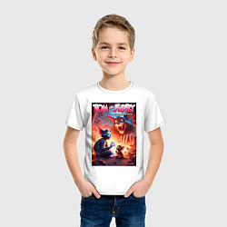Футболка хлопковая детская Том и Джерри - хэллоуин фантазия, цвет: белый — фото 2