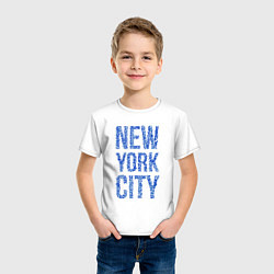 Футболка хлопковая детская Blue New York City, цвет: белый — фото 2