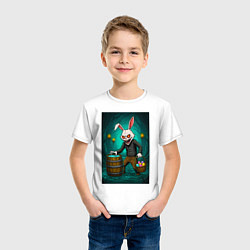 Футболка хлопковая детская Кошмар на Пасху, цвет: белый — фото 2