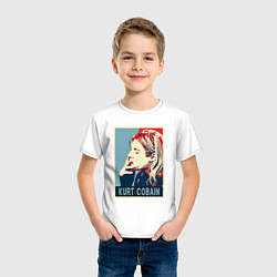 Футболка хлопковая детская Kurt Cobain - Nirvana, цвет: белый — фото 2
