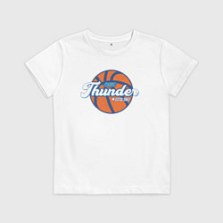Футболка хлопковая детская OKC Thunder 1967, цвет: белый