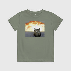 Детская футболка Кот со взрывом - silly cat meme