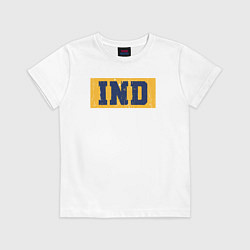 Футболка хлопковая детская Ind Pacers, цвет: белый