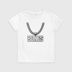 Футболка хлопковая детская Цепь Bones, цвет: белый